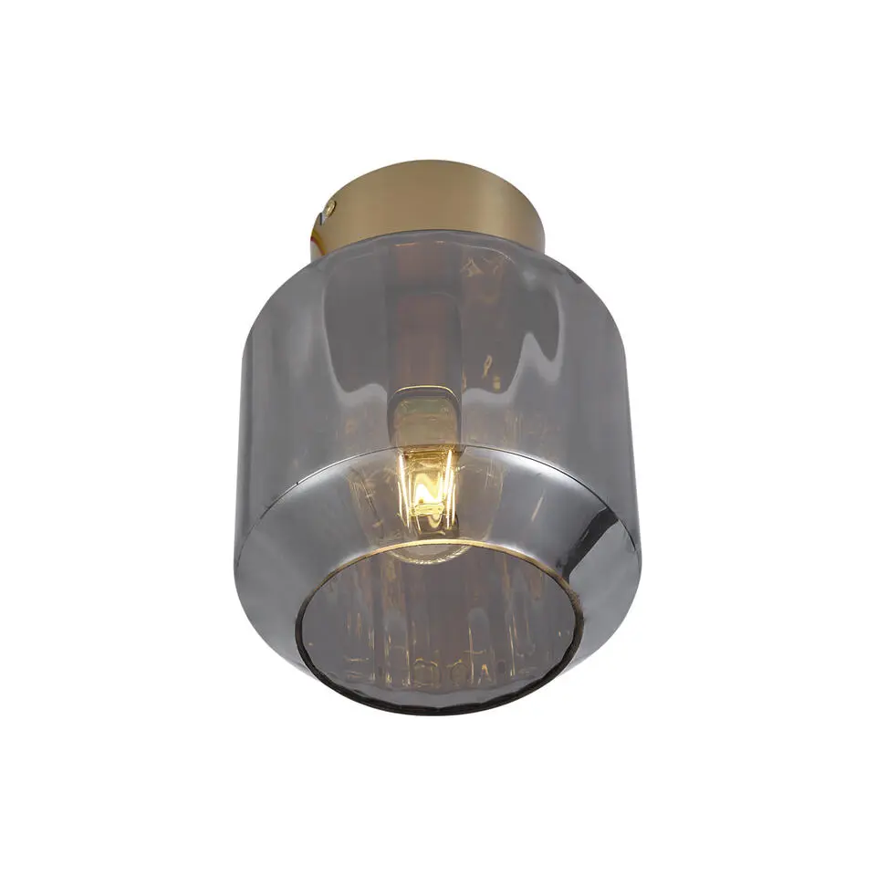 Qazqa plafondlampen stiklo goudkleurig e27