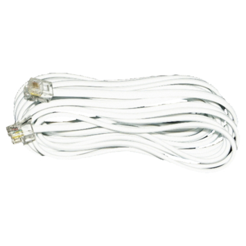 Q-Link telefoon aansluitsnoer modulair 2RJ11 plug 5 meter wit