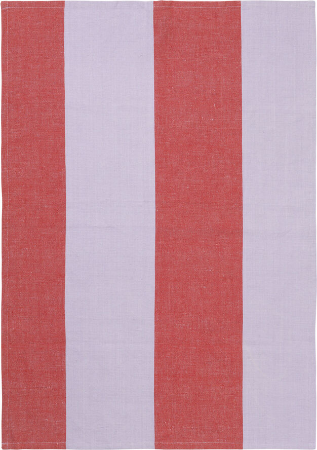 ferm LIVING Hale Tea Towel - Red/Lilac Red/lilac