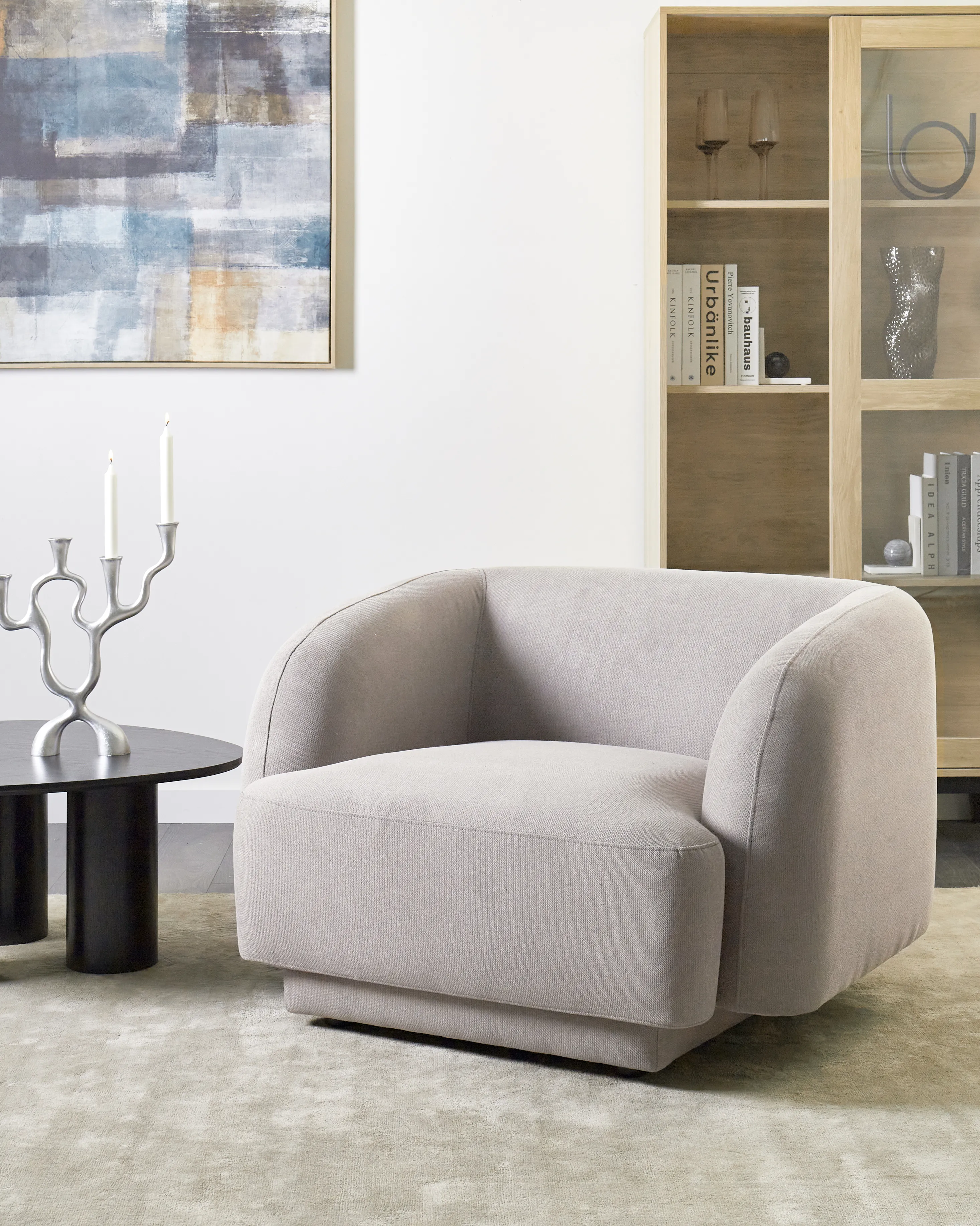 Fauteuil SKJANES Stof Lichtgrijs
