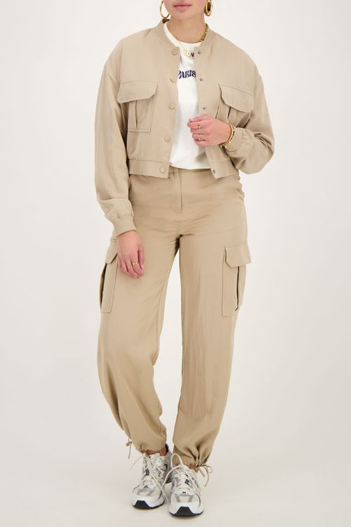 Beige bomberjas cargo