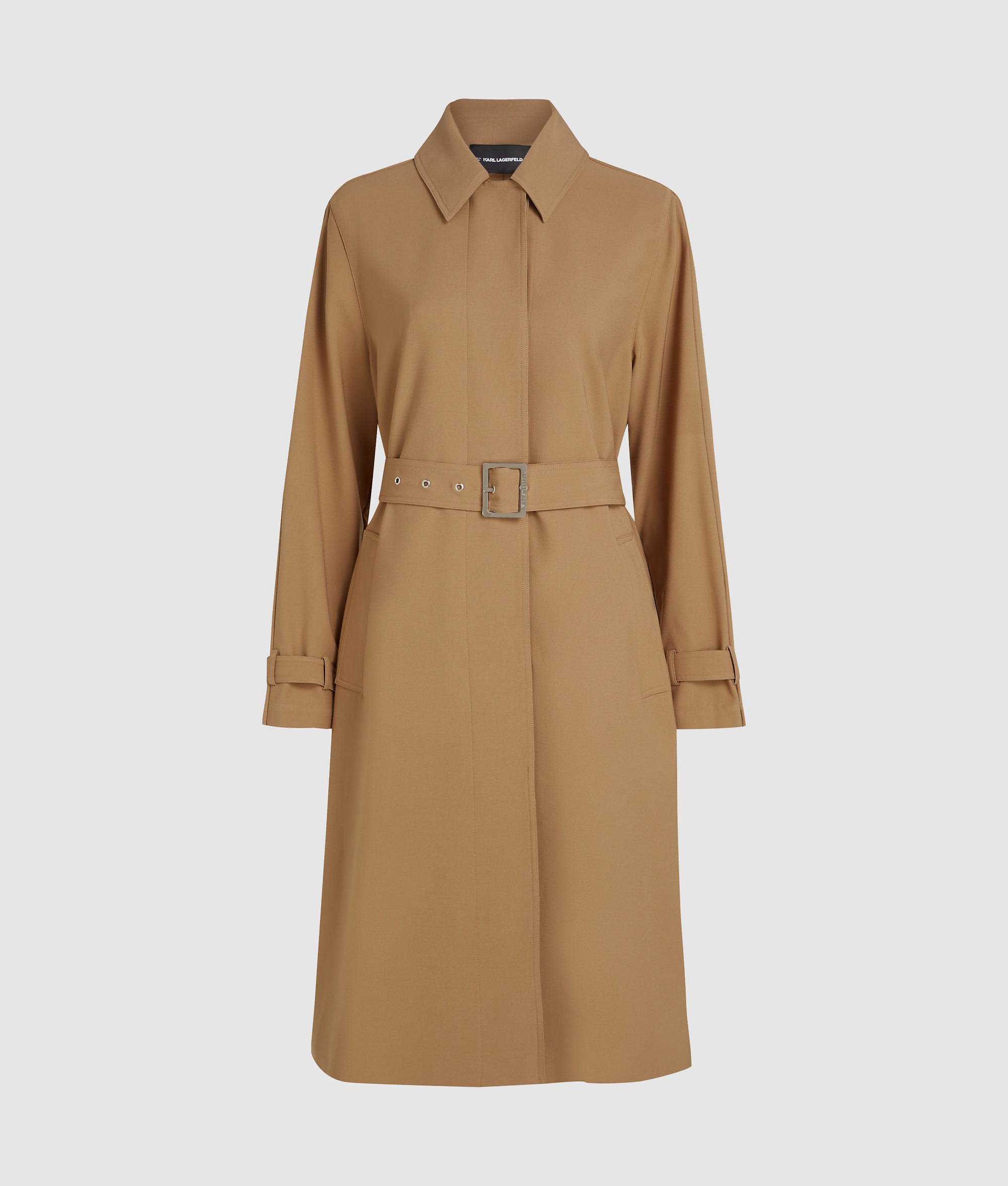 Trenchcoat met plooiaccent