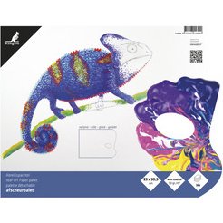 Palette pelable, 36 feuilles, 230 x 305 mm, blanc
