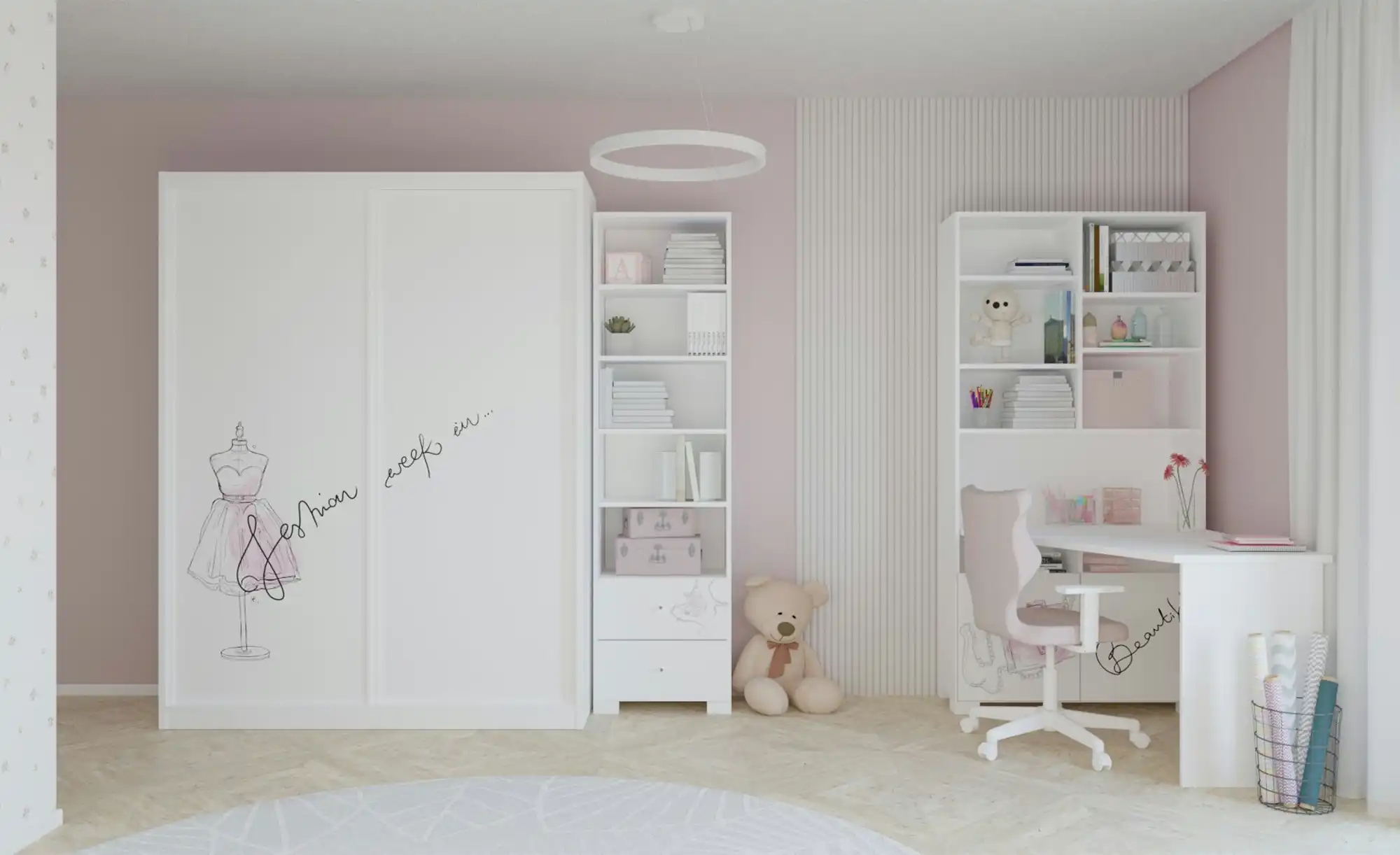 Schiebetürenschrank Fashion Pink