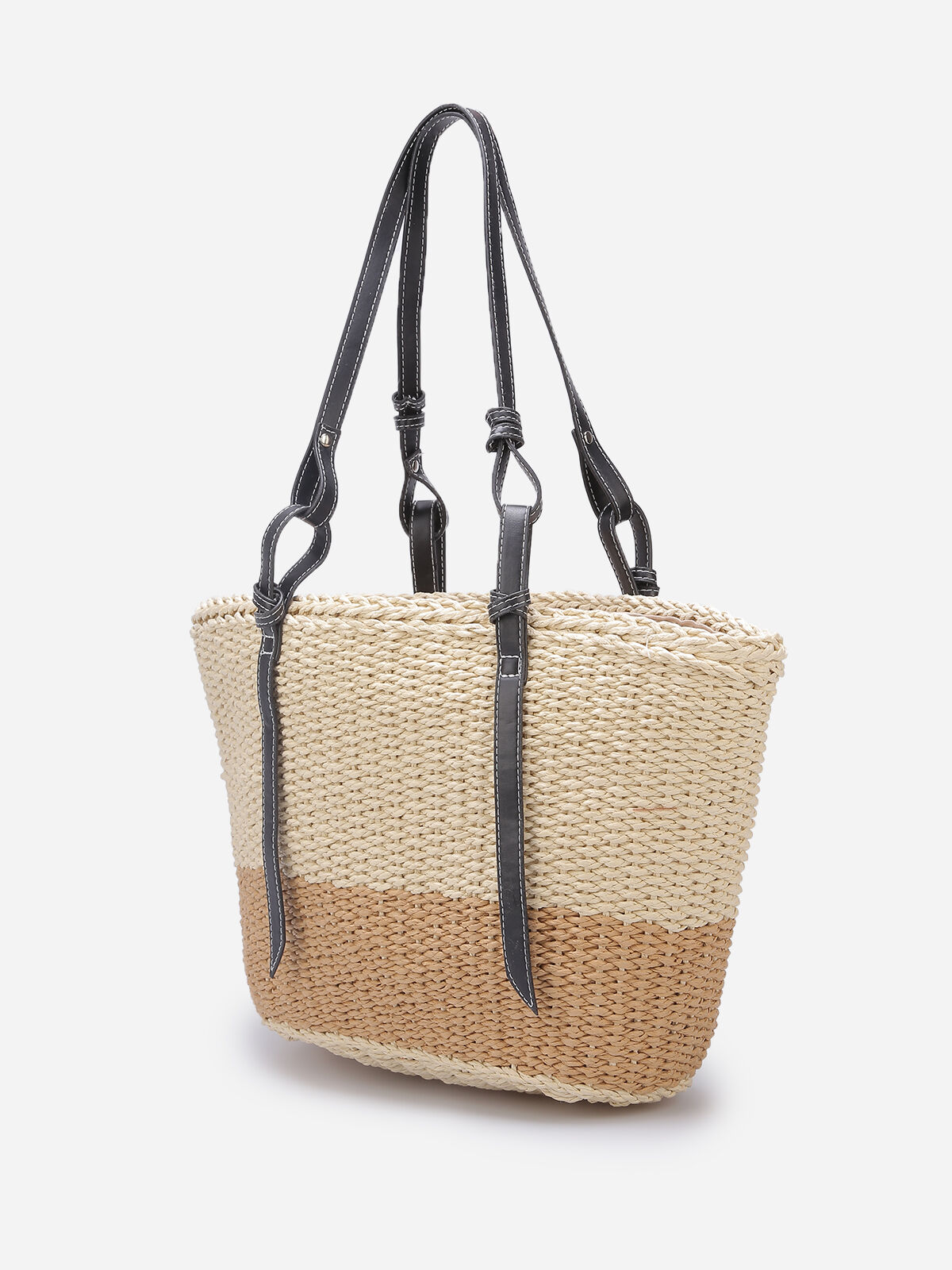 Sac cabas bicolores- Taupe