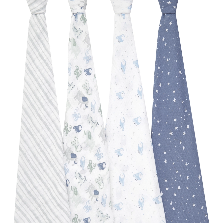 aden + anais™ essentials Baumwoll-Musselin-Pucktuch 4er Pack Time To Dream