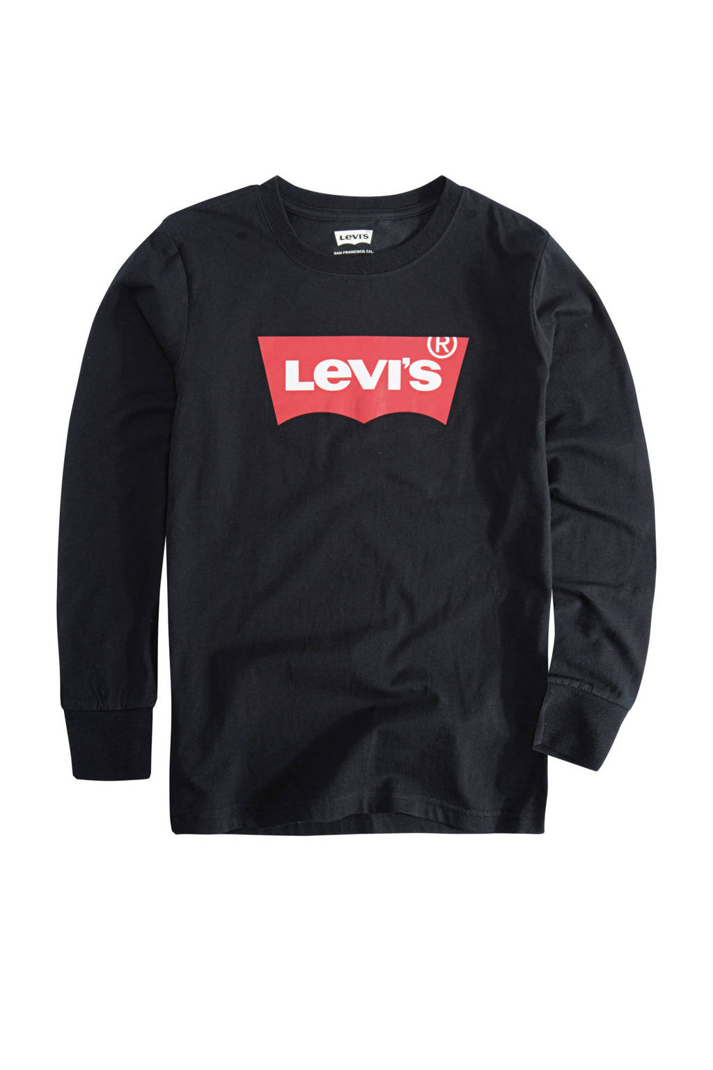 Levi's longsleeve Batwing met logo zwart