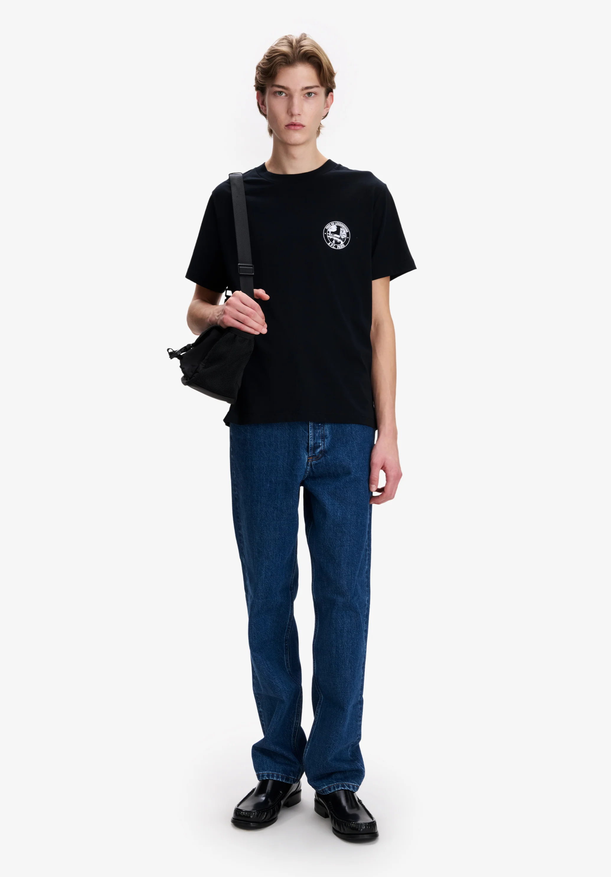 T-shirt noir à logo jardin - Faux noir