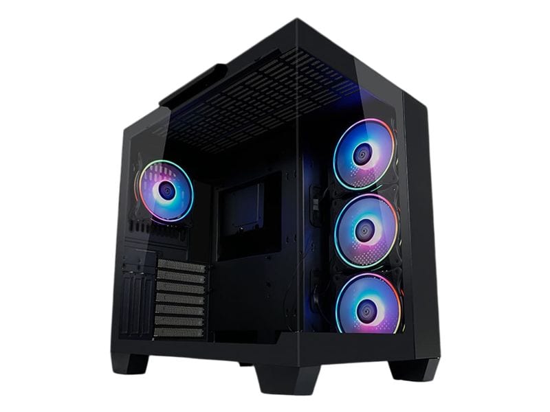 LC-Power PC-Gehäuse Gaming 809B Dark Storm_X Midi-Tower-Gaming-Gehäuse mit Seitenfenster