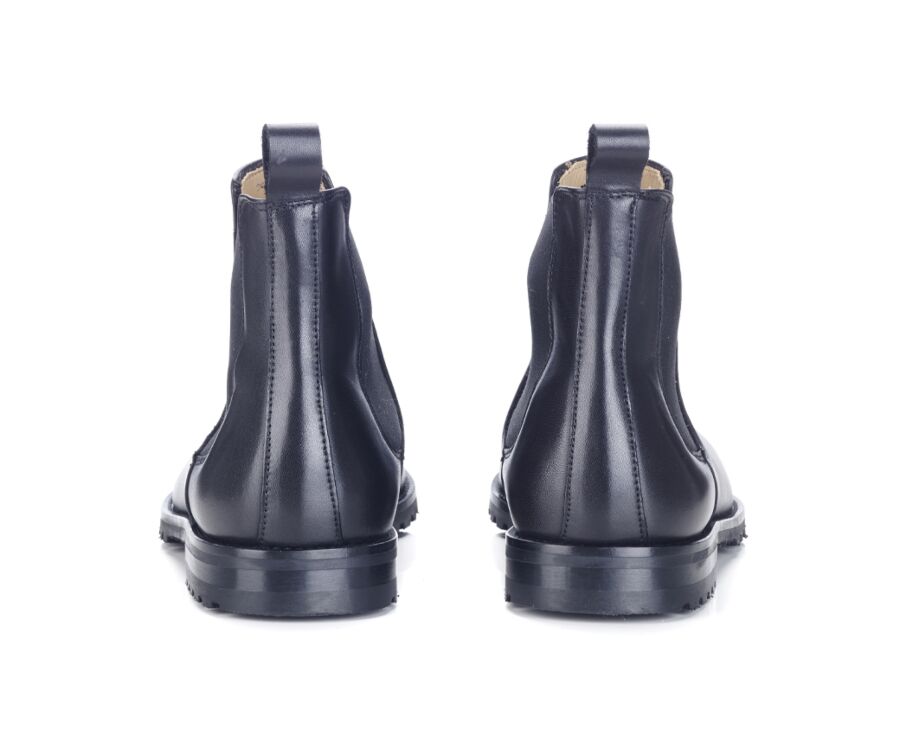 Chelsea boots semelle gomme avec talon bottier Noir - BENTFIELD GOMME