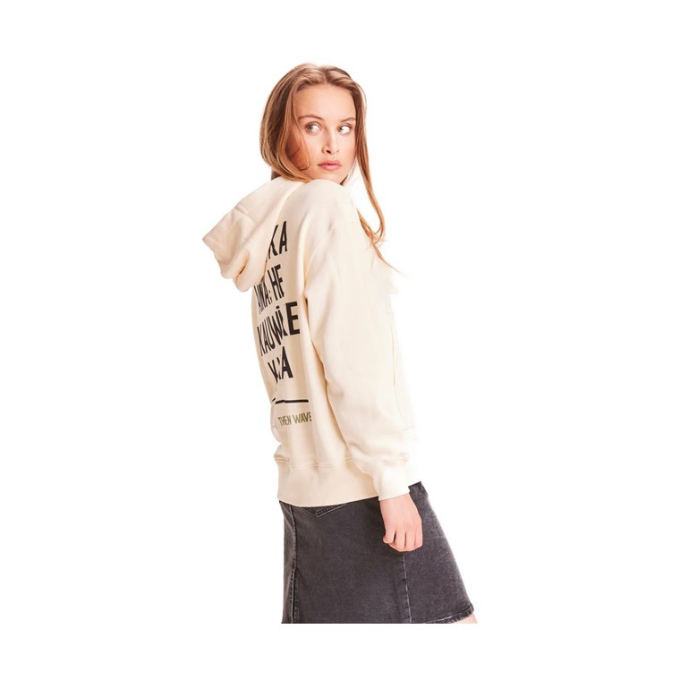 KnowledgeCotton Apparel Daphne The Green Wave Print Hoodie Women