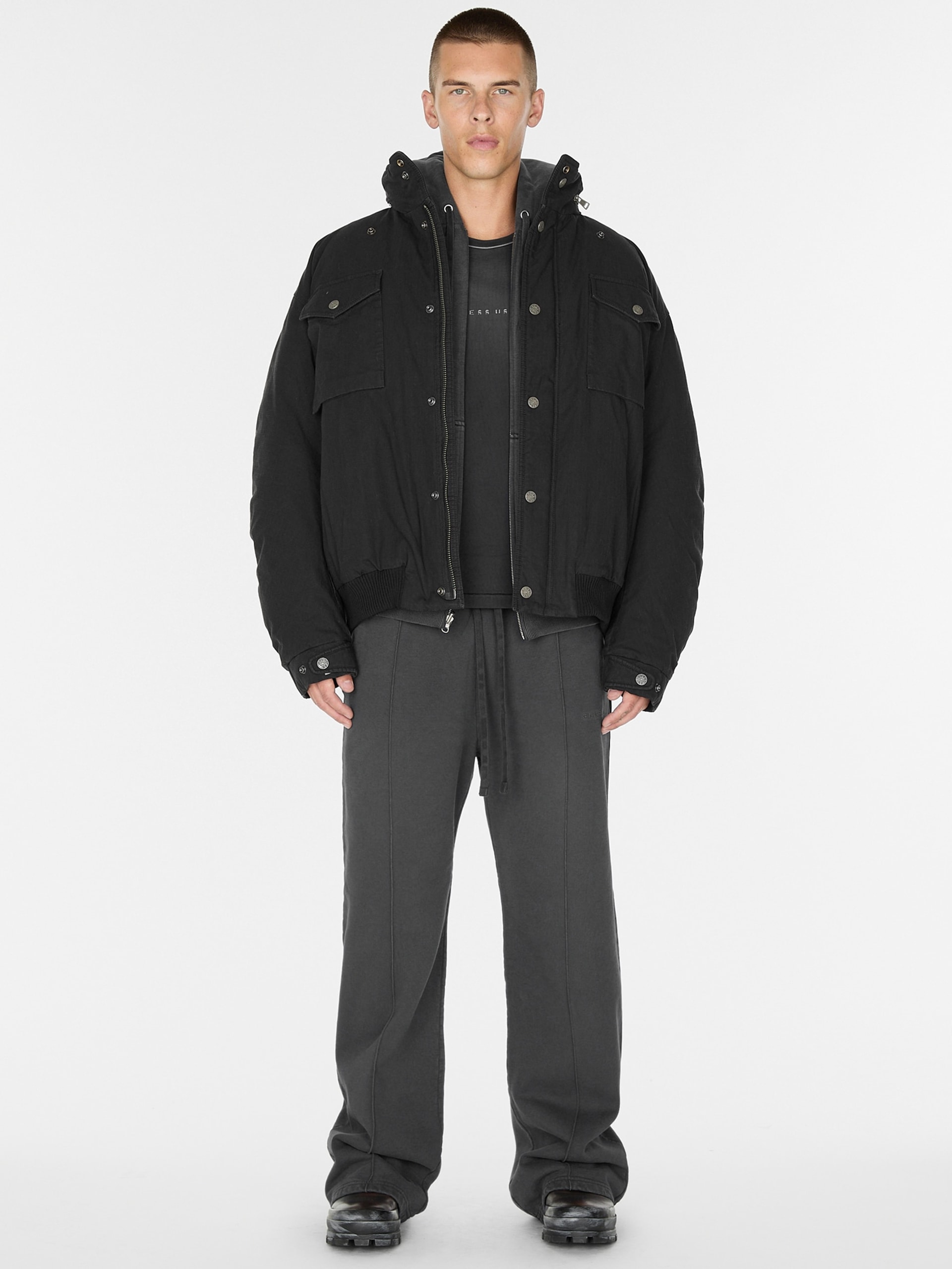 Jaqueta parka de algodão ripstop