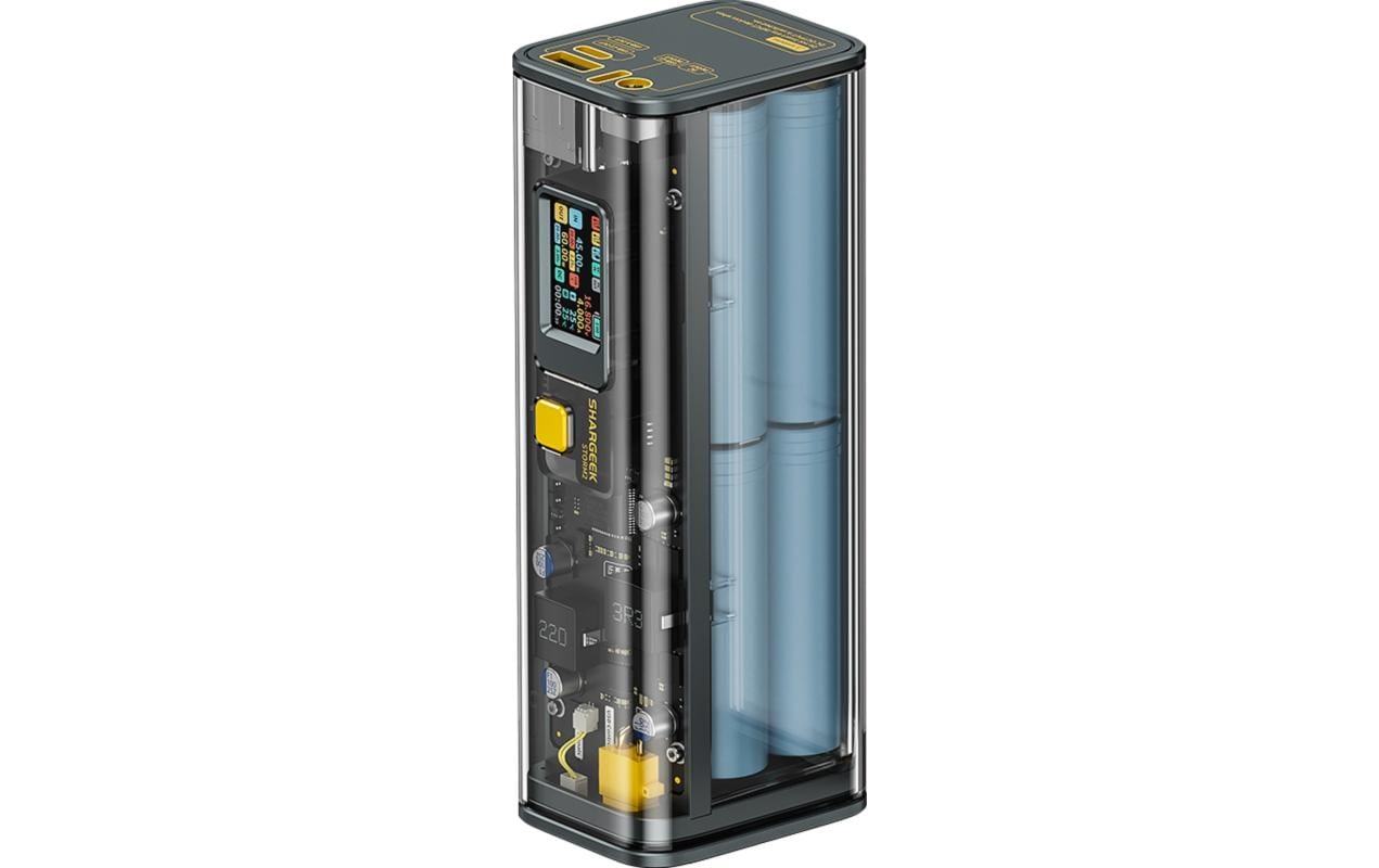 Powerbank Shargeek Storm 2 25600 mAh<br>Handliche Powerbank im transparentem Design