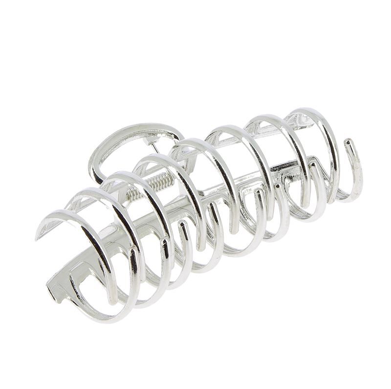 Pince croco métallique argent