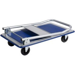 Chariot à plate-forme, capacité: 150 kg, noir/bleu