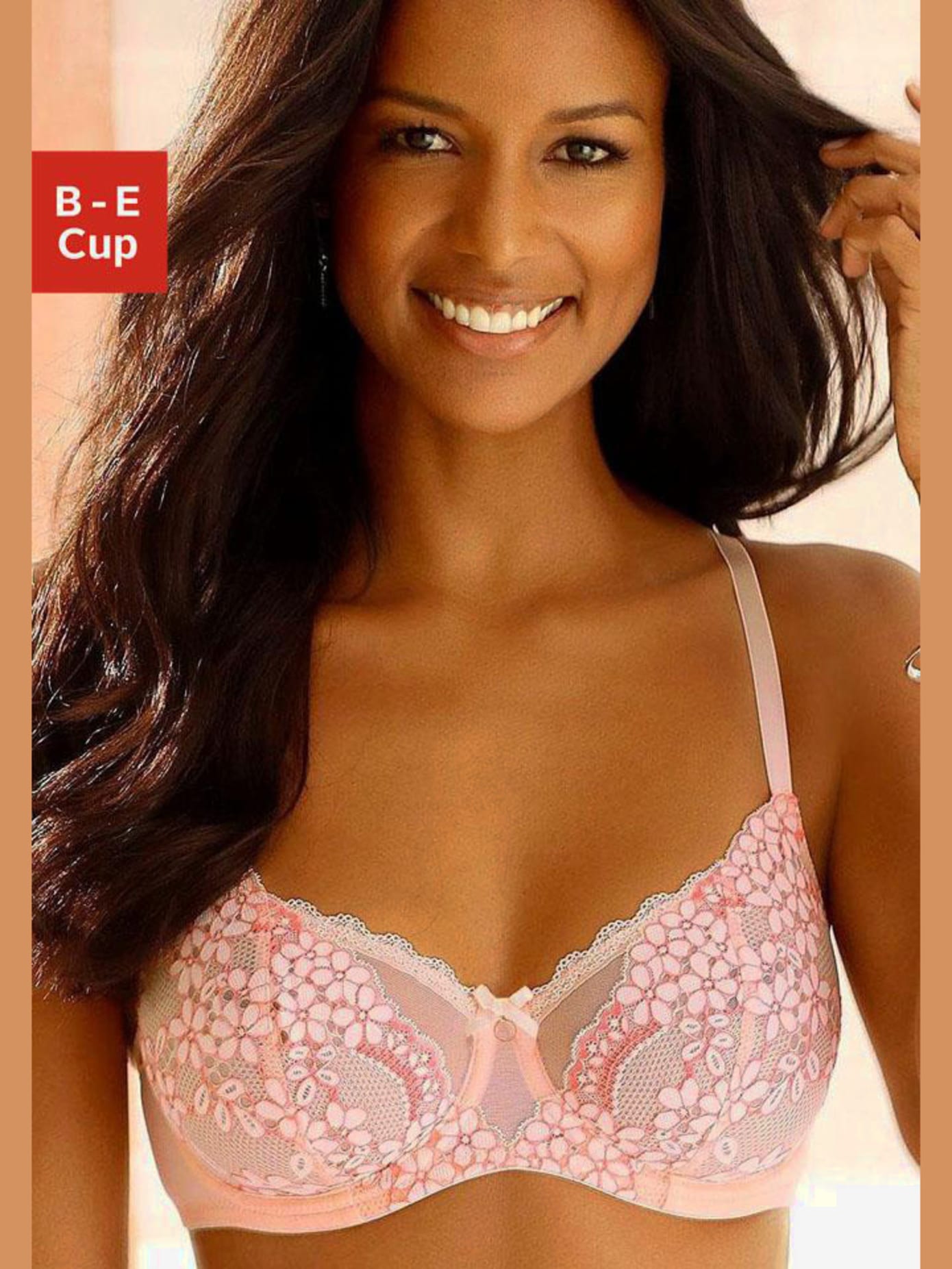 Soutien-gorge à armatures en dentelle jacquard agréable