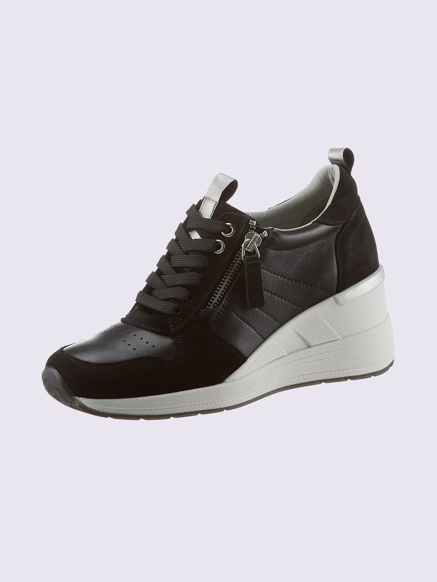 Baskets cuir de bœuf nappa et velours