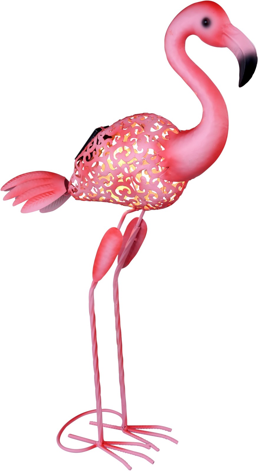 Solarleuchte Flamingo - pink - Metall