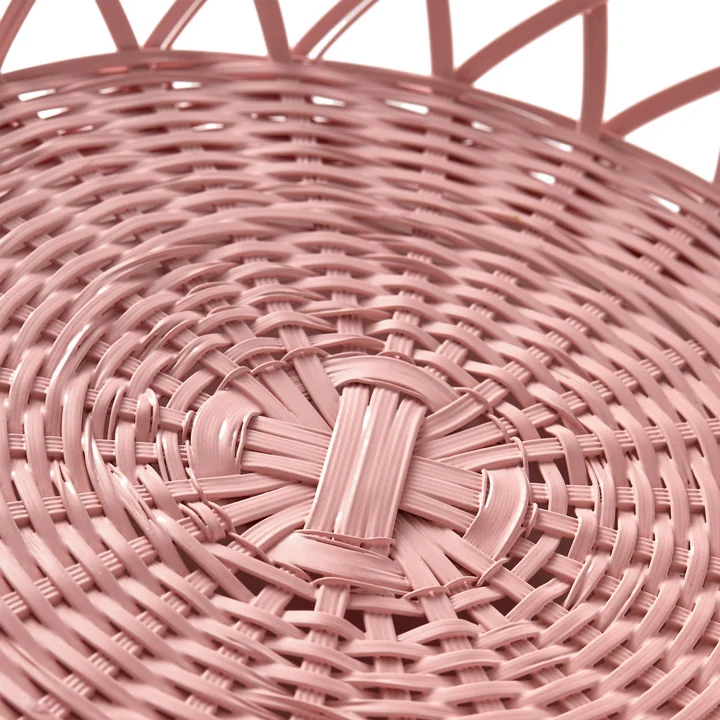 Pols Potten - Bakkie Korb L, lace Ø 40 cm, pink