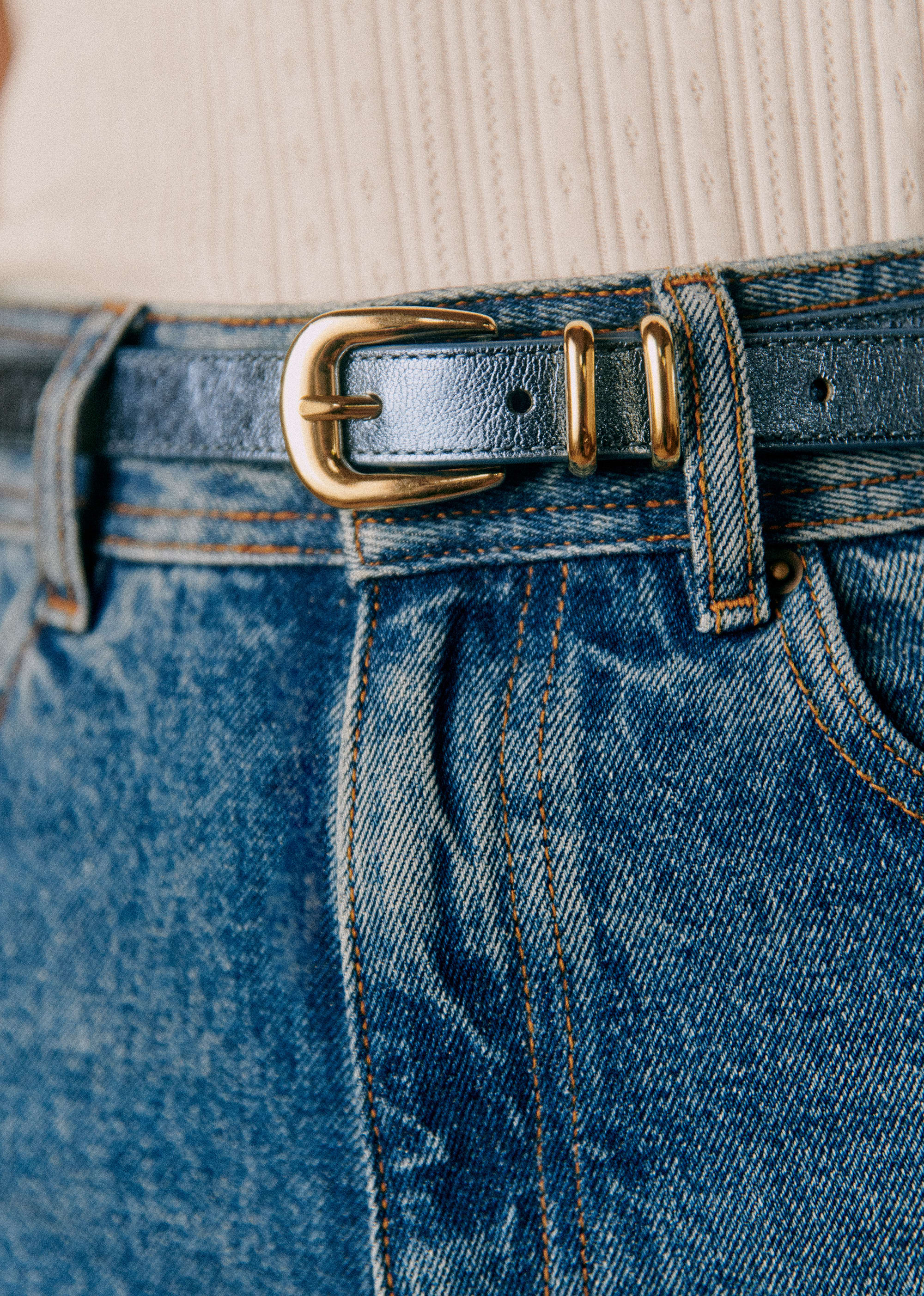 Ceinture Livie - Bleu métallisé - E-SHOP/CEINTURES 5905889