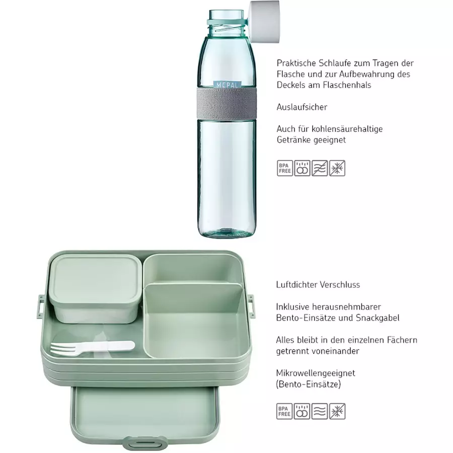 Mepal Lunchset Large Ellipse + TAB 2er Set dunkelblau