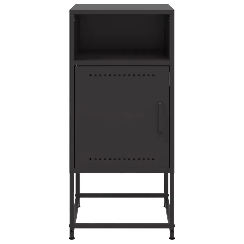 vidaXL - Nachtkastje - Zwart - Staal - 2 stuks
