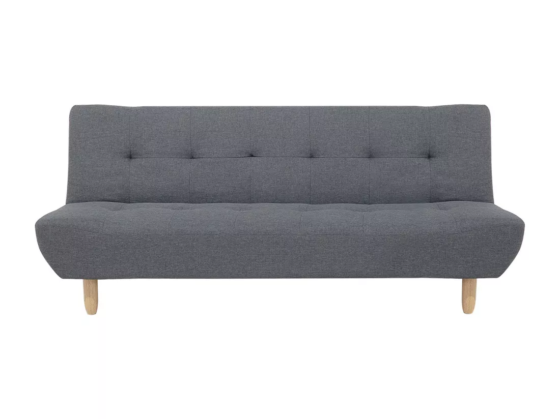 Canapé convertible 3 places en tissu gris foncé ALSTEN