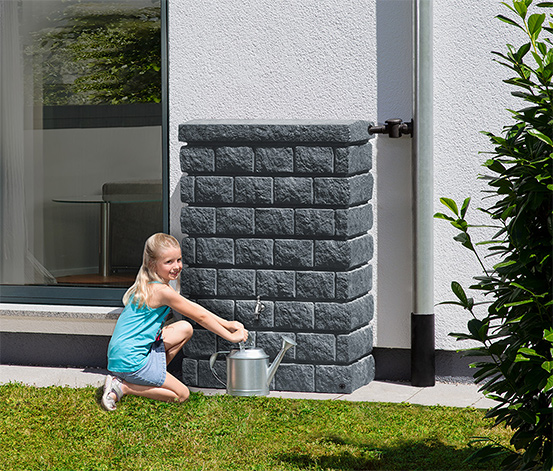 Garantia Wandtank-Komplett-Set »ROCKY Junior«, ca. 300 l, graphit-grau