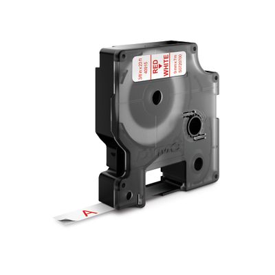 Dymo D1 - Ruban d'étiquettes auto-adhésives - 1 rouleau (9 mm x 7 m) - fond blanc écriture rouge