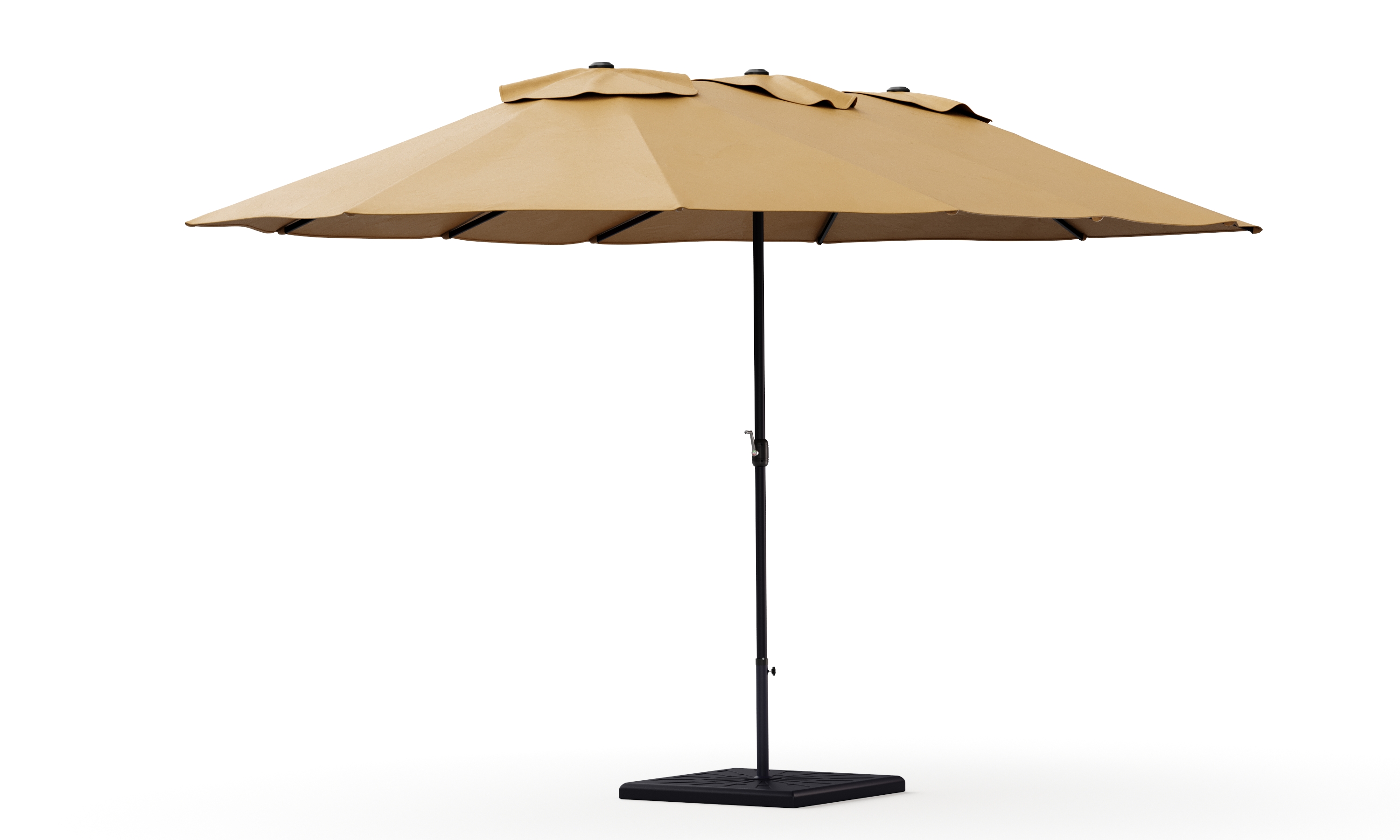Doppel-Sonnenschirm SOLI 460 x 270 cm braun