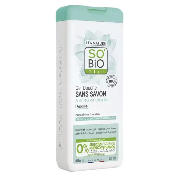Gel de Banho So'Bio Étic Flor de Lótus Orgânica 650ml