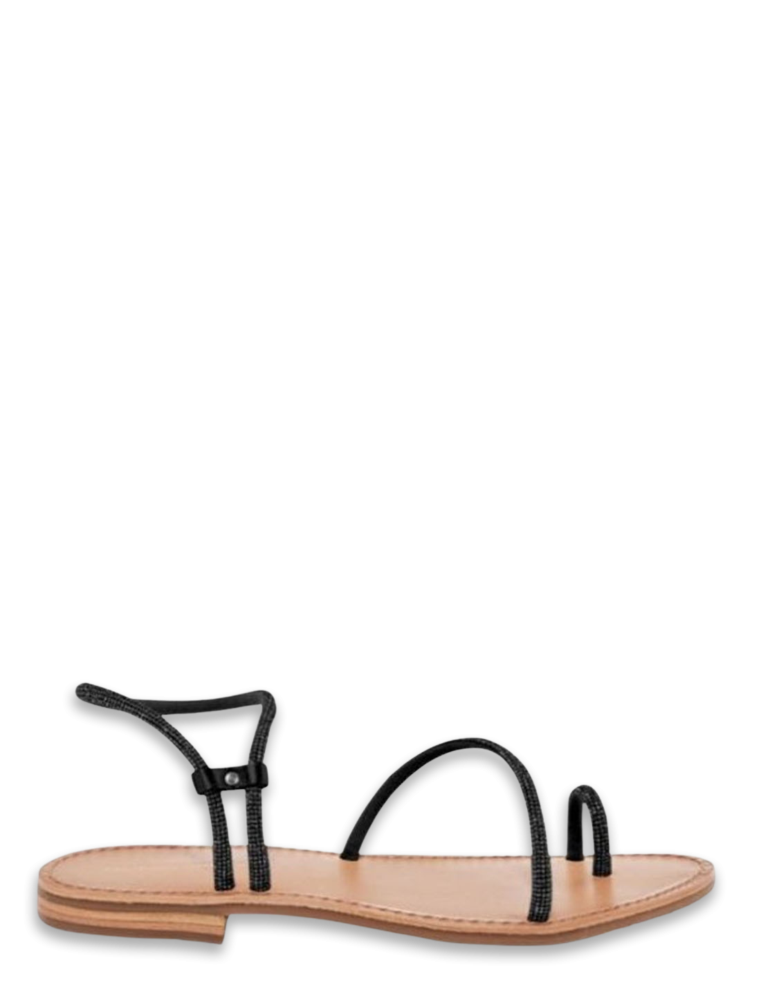 Les tropeziennes par M.Belarbi Sandales femme Hodaxa cuir noir