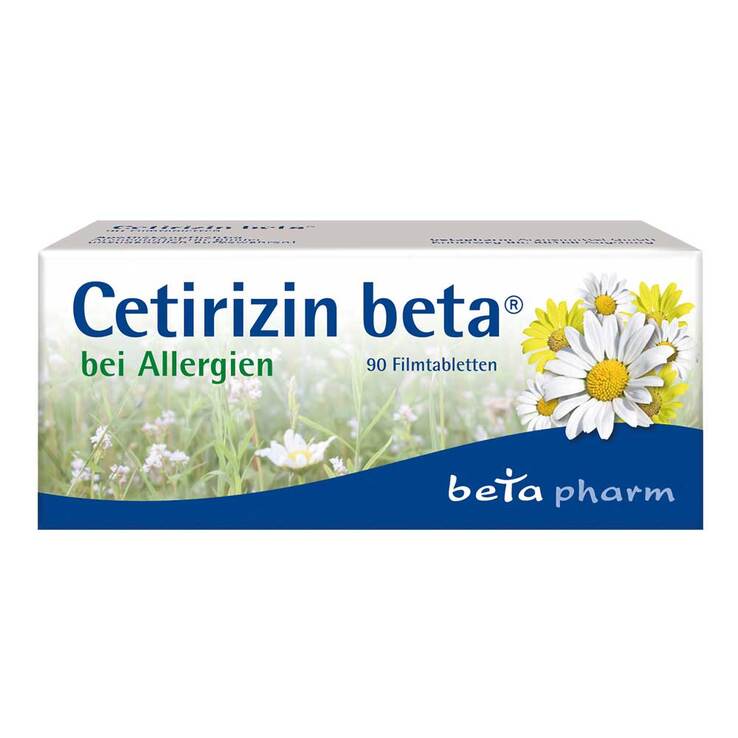 Cetirizin beta Filmtabletten bei Allergien, 90 St