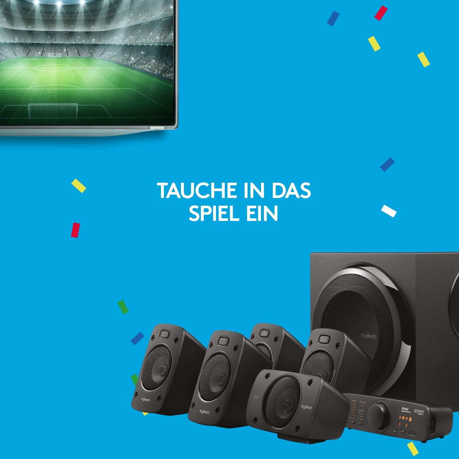 Z906  Surround Sound System THX Lautsprecher mit Fernbedienung (980-000468) - Schwarz