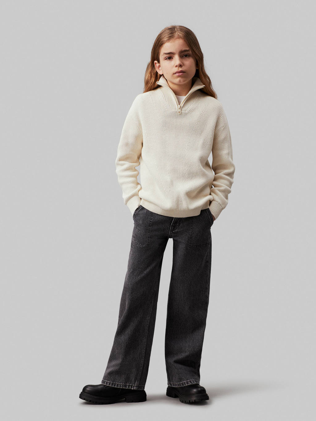 Calvin Klein wide leg jeans SKATER authentic grey