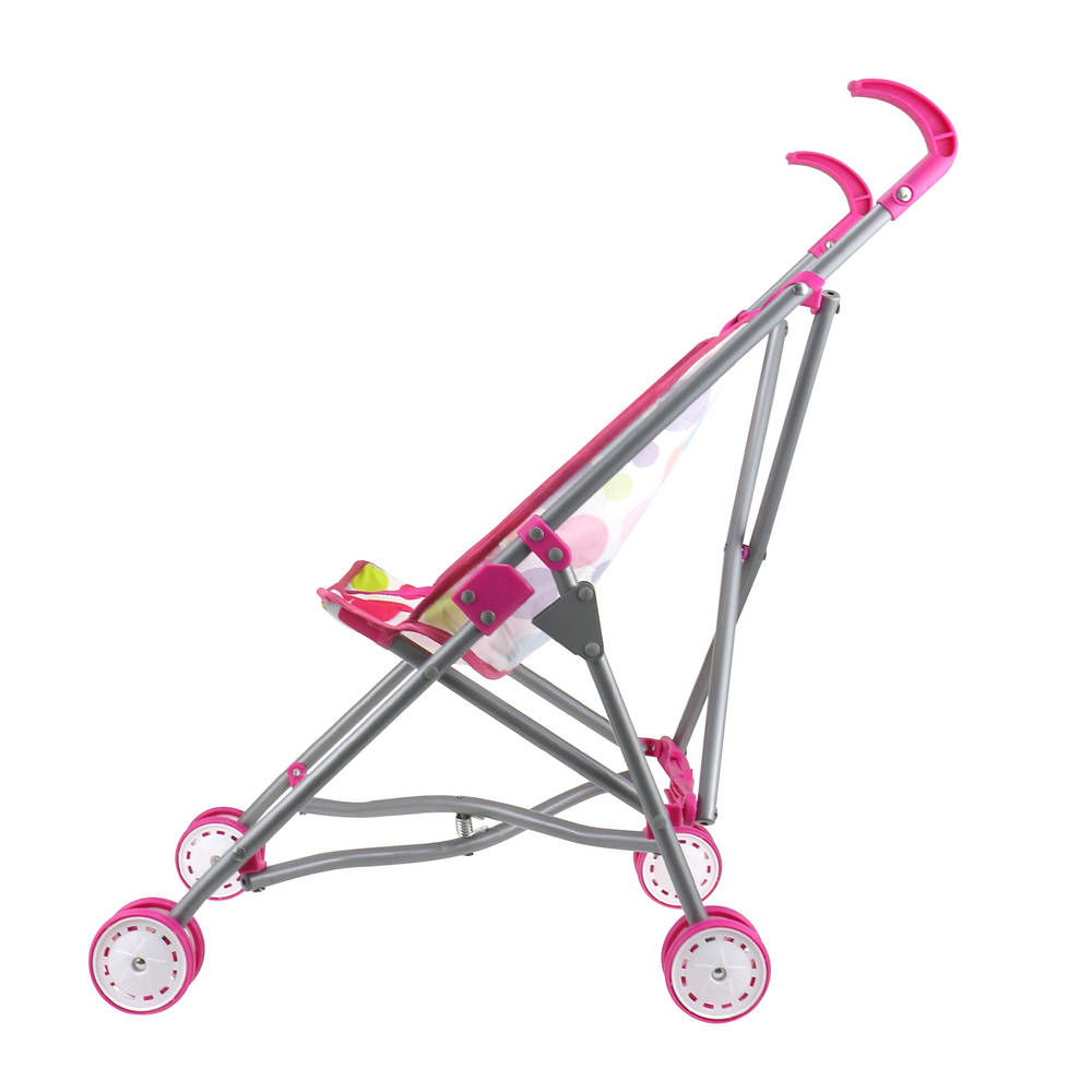 Poppenbuggy met stippen