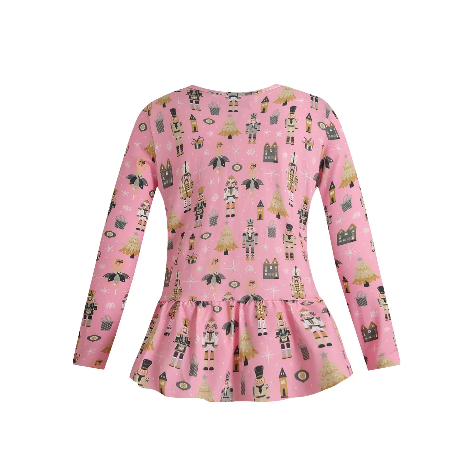 Liberte Ami Alma-Ls-Frill-Tshirt (Kids) 9654 utcracker bubblegum