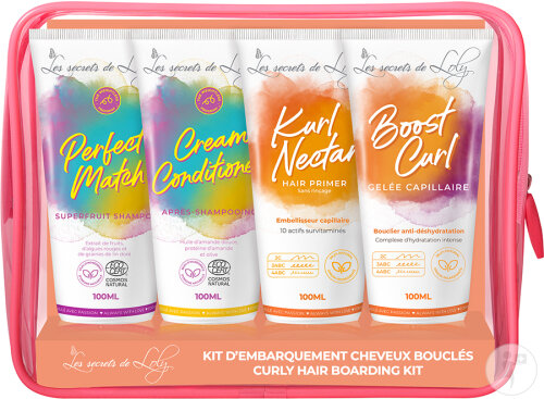 Les Secrets De Loly Trousse Voyage Cheveux Bouclés 4x100ml