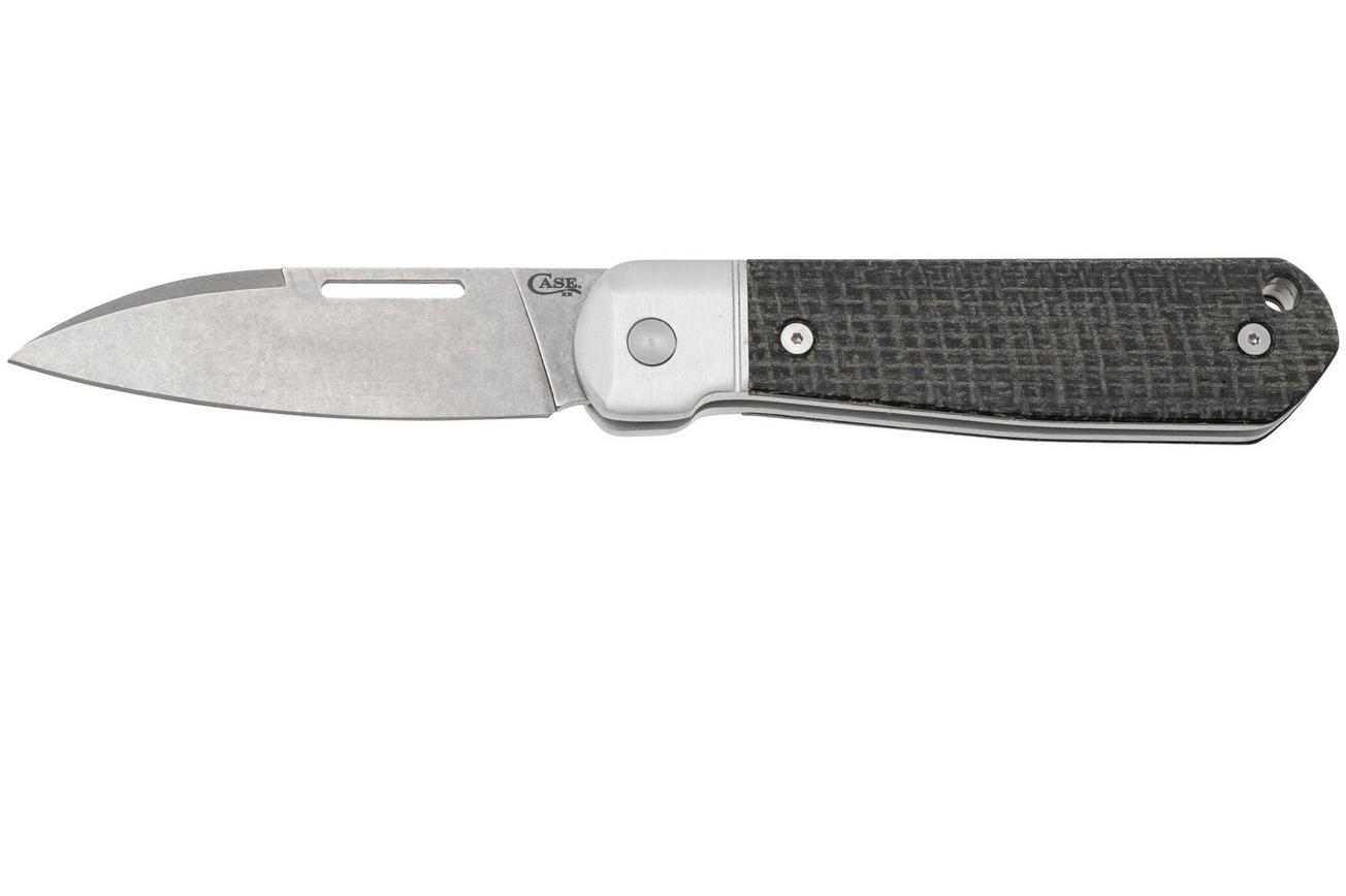 Case Highbanks 42230 Stonewashed CPM 20CV Black Burlap Micarta, zakmes