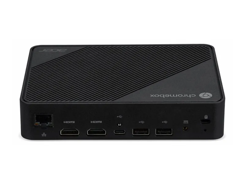 Acer Chromebox Mini Entreprise CXM1 - Mini PC 1 x Celeron N4500 / op til 2.8 GHz - RAM 8 GB - flash - eMMC 32 GB - UHD Graphics - IEEE 802.11ax (Wi-Fi 6), Gigabit Ethernet - Chrome OS - skærm: ingen - sort