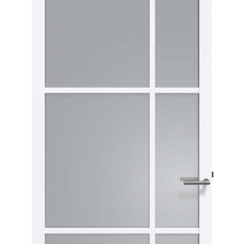 Arne & Bodil binnendeur ABE106 rook glas - extra wit afgelakt