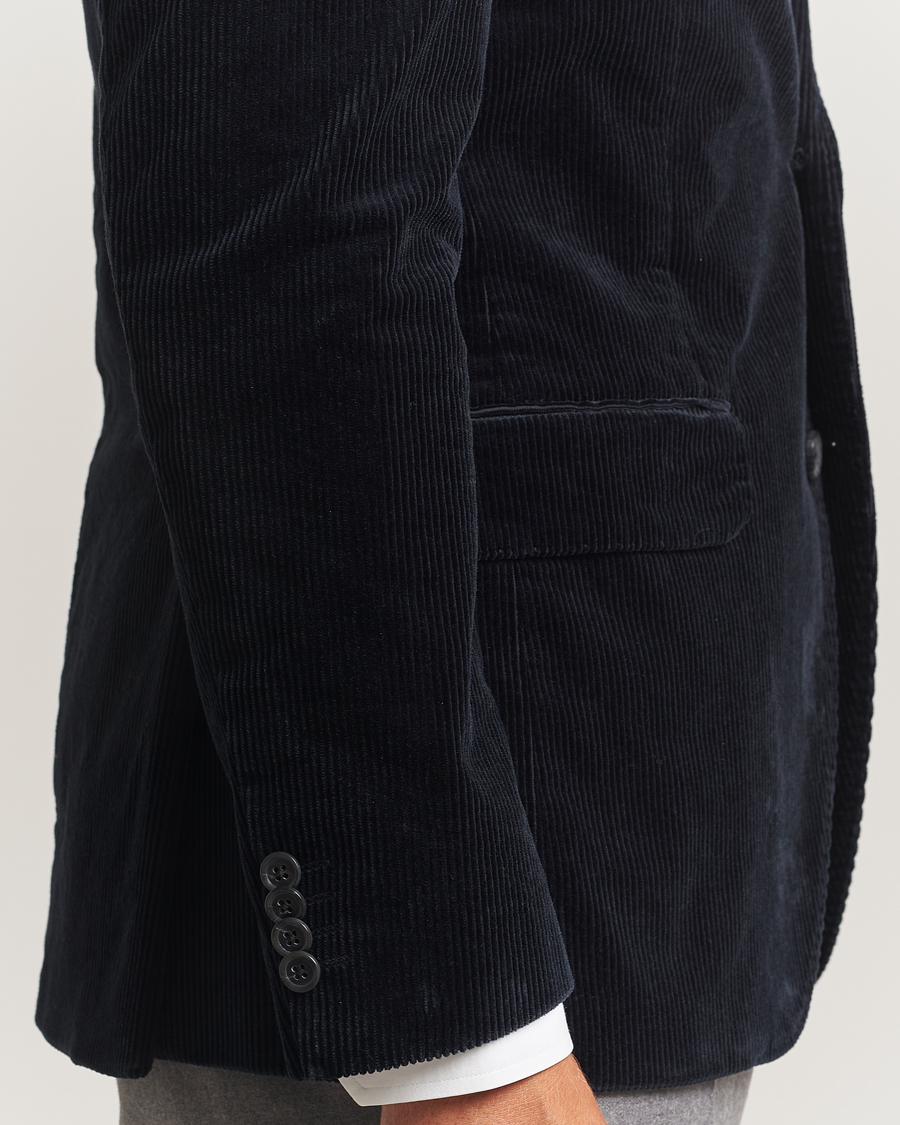 Oscar Jacobson Fogerty Patch Pocket Cord Blazer Navy