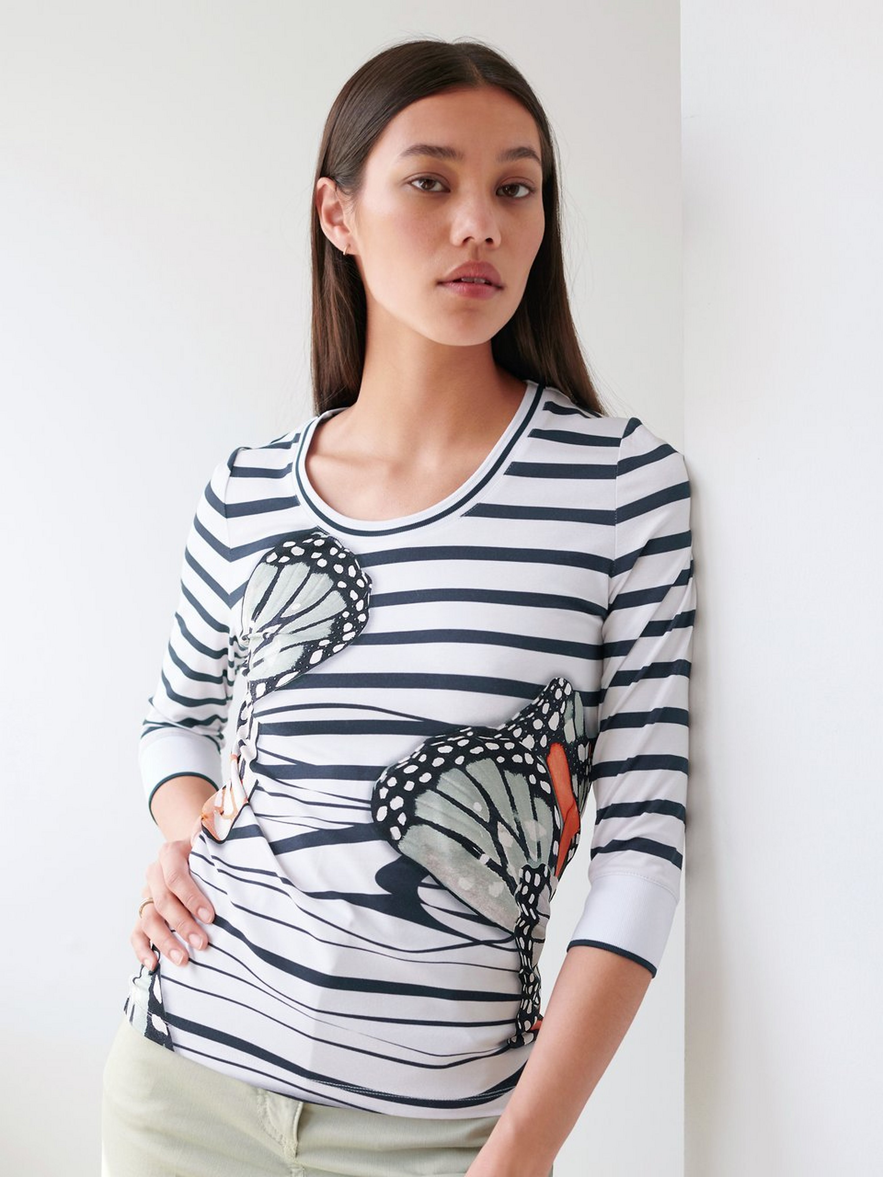 Ringel-Shirt mit 3/4-Arm