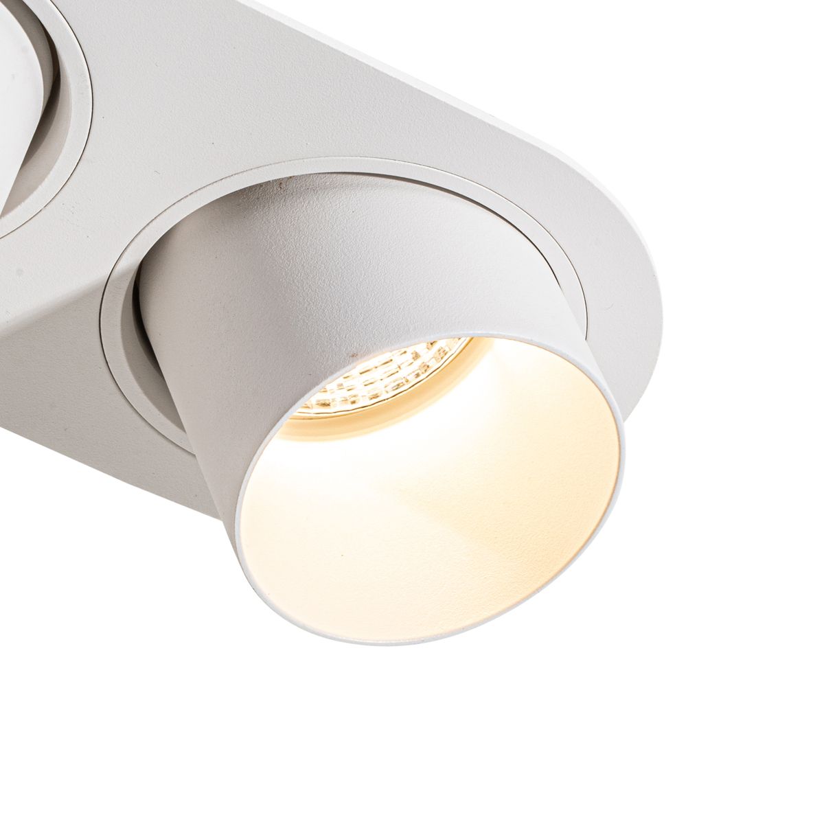 Afgeronde inbouwspot wit GU10 70mm kantelbaar 2-lichts - Installa