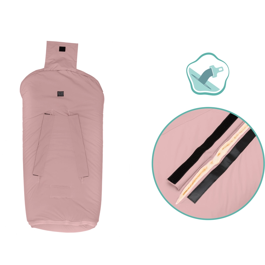 fillikid Winterfußsack Pamir für Babyschale Echtfell Altrosa