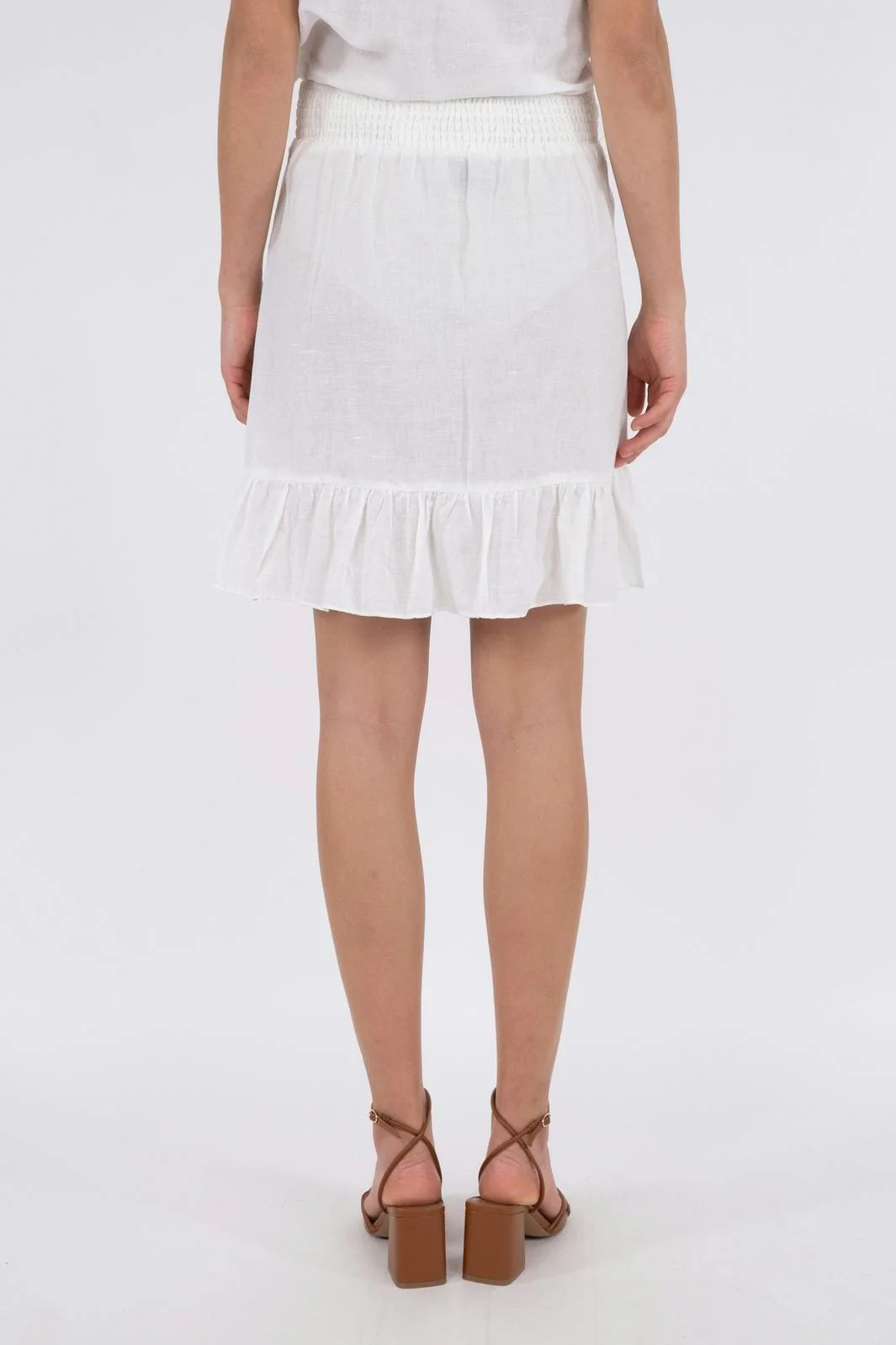 Neo Noir Bekka Linen Skirt white