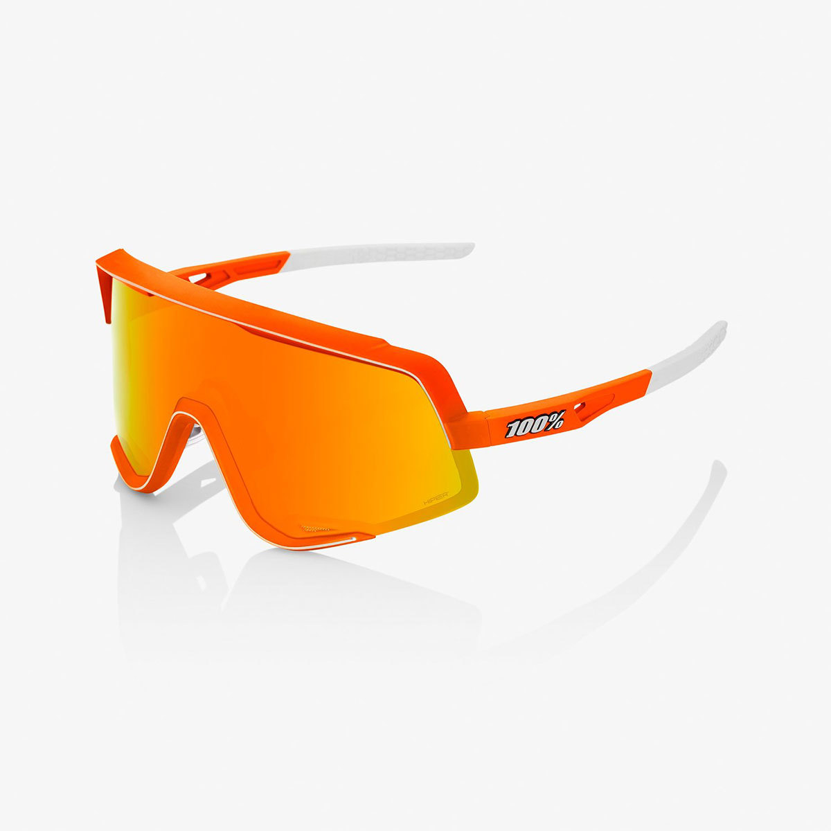 100% Glendale Sport Zonnebril Oranje met HiPER Red Multilayer Mirror Lens