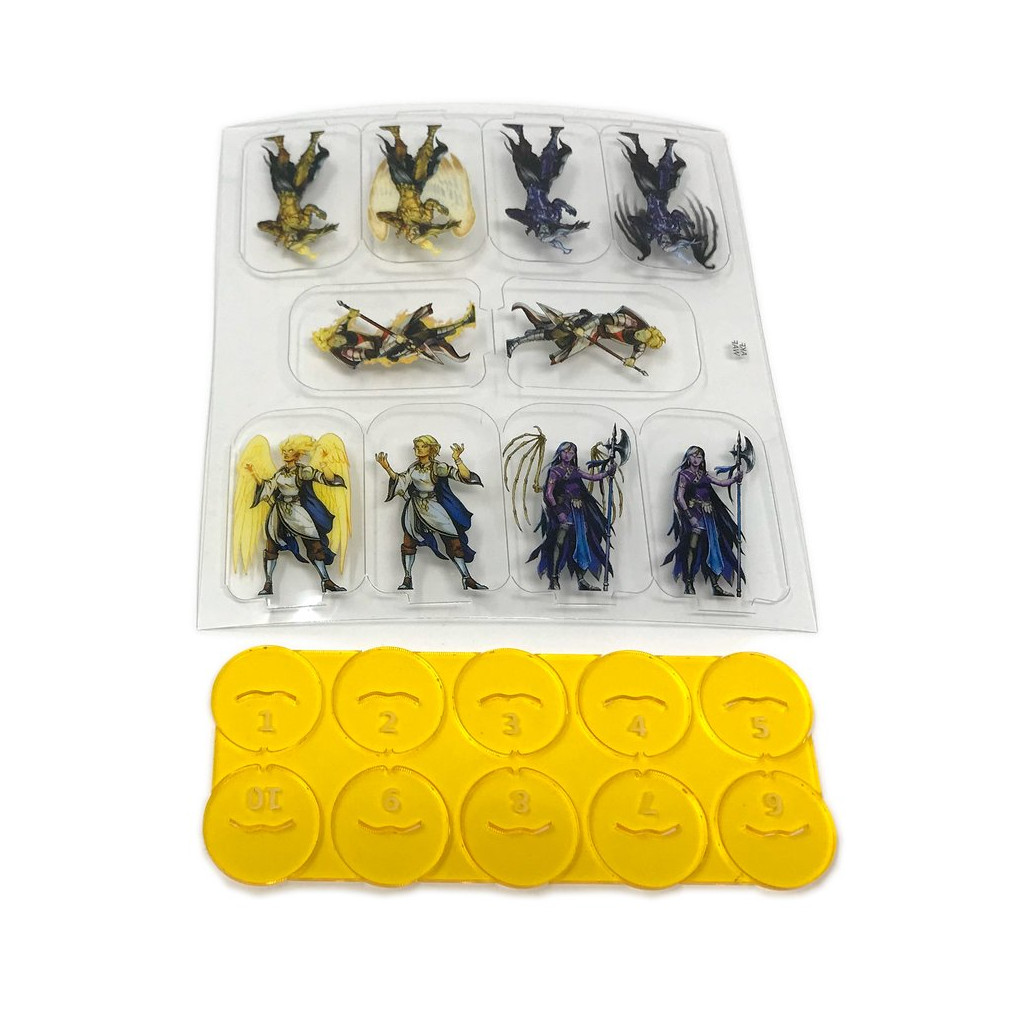 Flat Plastic Miniatures - Aasimar Forms ok Power - 10pc