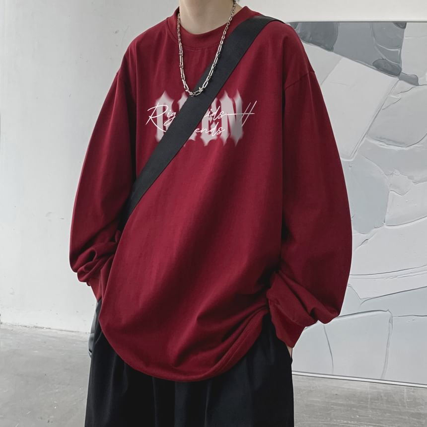 blastealle - Sweatshirt met ronde hals en letterprint