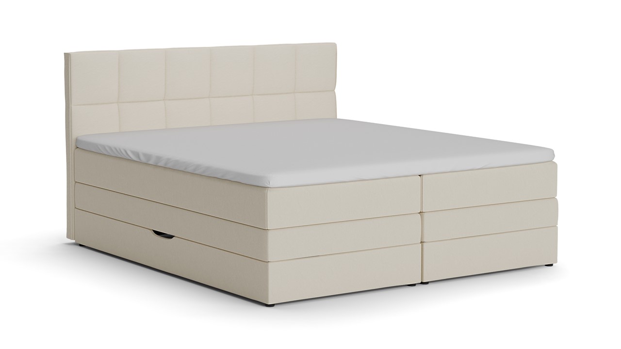 Opbergboxspring Jade - Matte leather ecru
